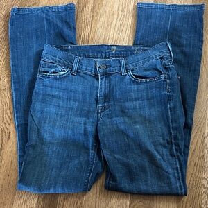 7 For All Mankind Dark Blue Boot Cut Jeans